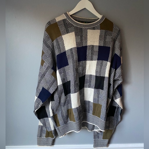Vintage Checkered Grandpa Sweater - Picture 1 of 3
